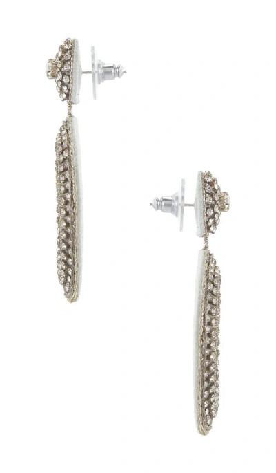 Deepa Gurnani Odeya Earrings In Silver