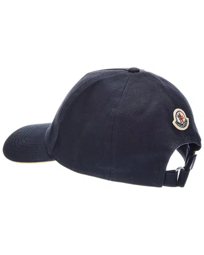 Moncler Casual Cap Curved Brim Eyelet Vents In Blue