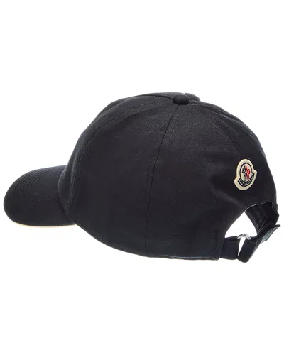 Moncler Casual Cap Curved Brim Eyelet Vents In Black