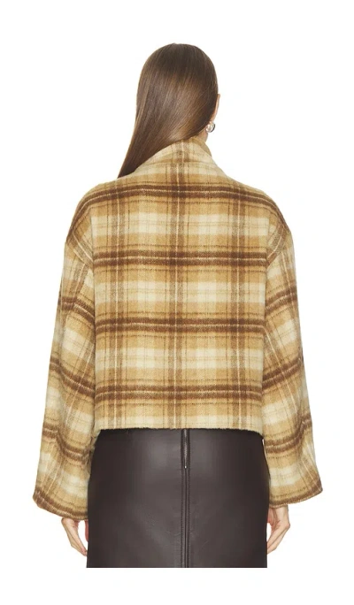 Sanctuary Avery Asymmetrical Jacket In Dark Bone Plaid