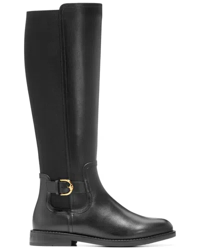 Cole Haan Celestina Leather Riding Boot In Black