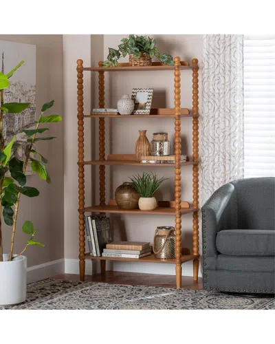 Baxton Studio Lucera Bobbin Display Shelf In Brown