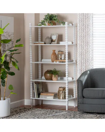 Baxton Studio Lucera Bobbin Display Shelf In White