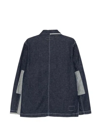 Universal Works Patchwork Denim Jacket In Blue
