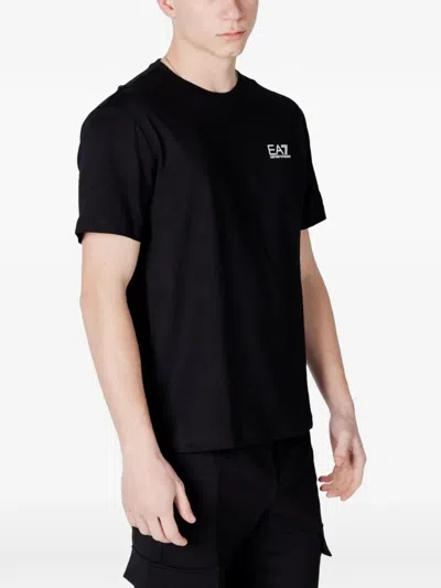 Ea7 Logo-print T-shirt In Black