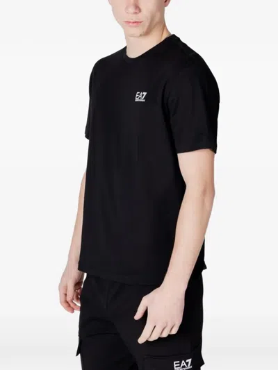 Ea7 Logo-print T-shirt In Black
