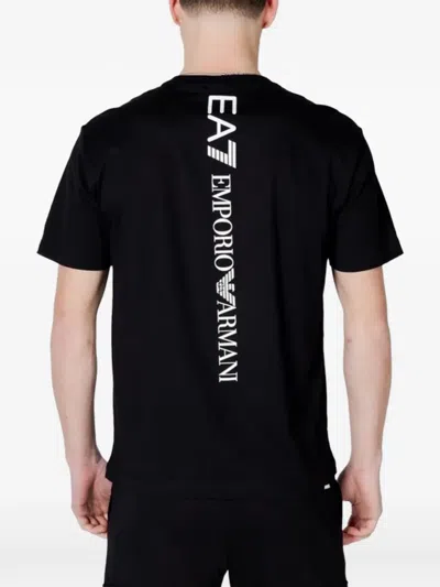 Ea7 Logo-print T-shirt In Black