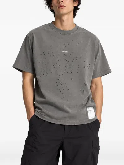 Satisfy Mothtech™ Distressed T-shirt In Gray