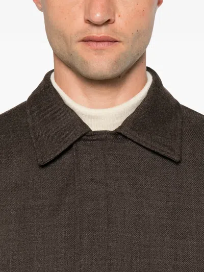 Briglia 1949 Flap-pocket Elasticated-hem Jacket In Brown