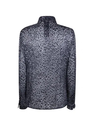 Sapio Devoré-effect Shirt In Black