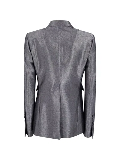 Sapio Grey Denim Blazer In Multi