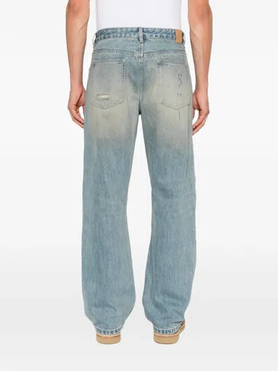 Found Patchwork Distressed Jeans In Multi