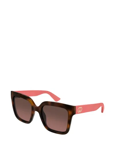 Gucci Interlocking G Square-frame Sunglasses In Multi
