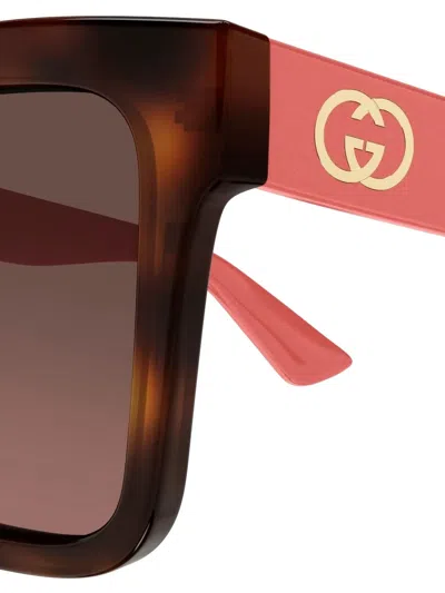 Gucci Interlocking G Square-frame Sunglasses In Multi