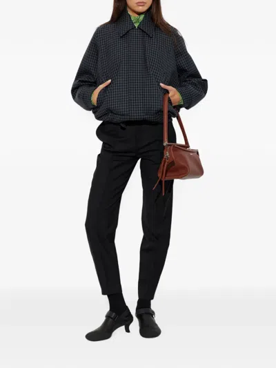 Loewe Gingham-check Jacket In Purple