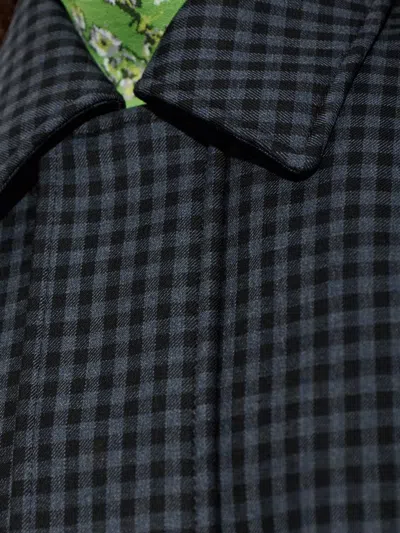 Loewe Gingham-check Jacket In Purple