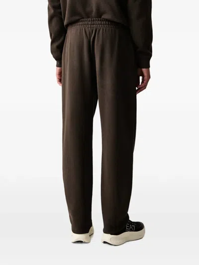 Ea7 Logo-patch Drawstring Track Pants In Pink