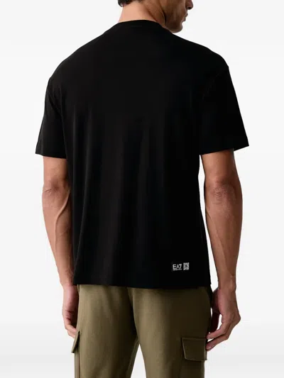 Ea7 Logo-print T-shirt In Black