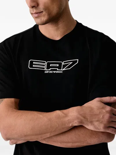Ea7 Logo-print T-shirt In Black