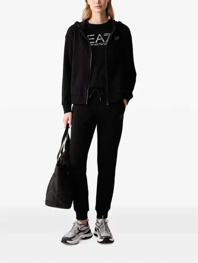 Ea7 Logo-print T-shirt In Black