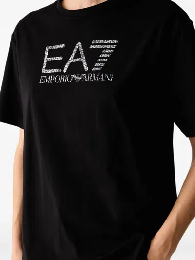 Ea7 Logo-print T-shirt In Black