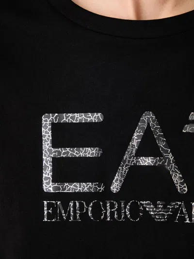 Ea7 Logo-print T-shirt In Black