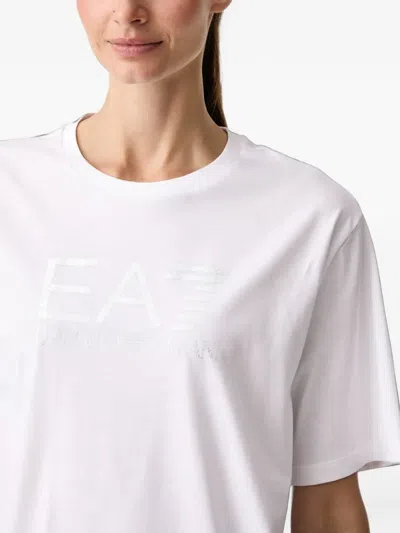 Ea7 Logo-print T-shirt In White