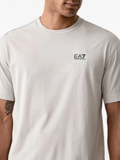 Ea7 Logo-patch T-shirt In Yellow