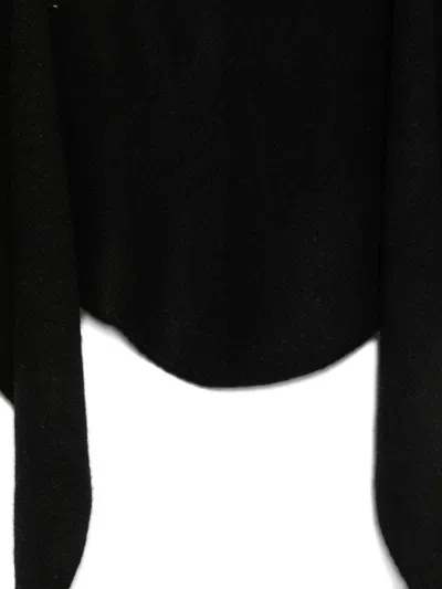 Liska Knitted Triangular Scarf In Black