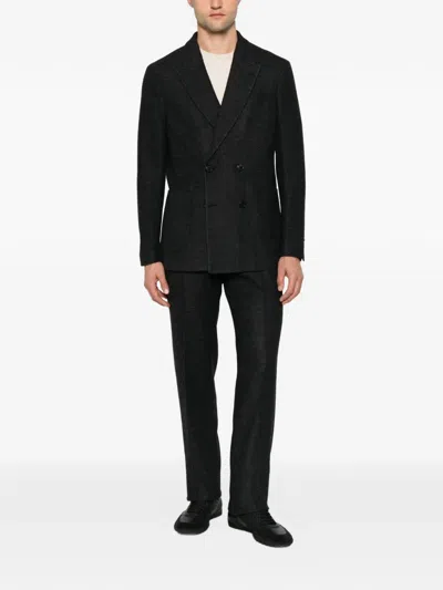 Etro Textured Drawstring Trousers In Multi