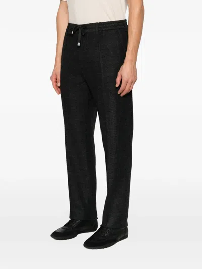 Etro Textured Drawstring Trousers In Multi