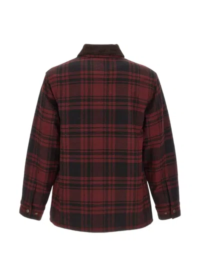 Filson Spokane Check-pattern Corduroy-collar Jacket In Animal Print