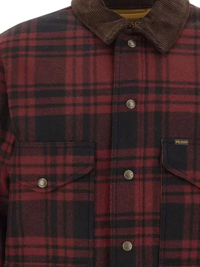 Filson Spokane Check-pattern Corduroy-collar Jacket In Animal Print