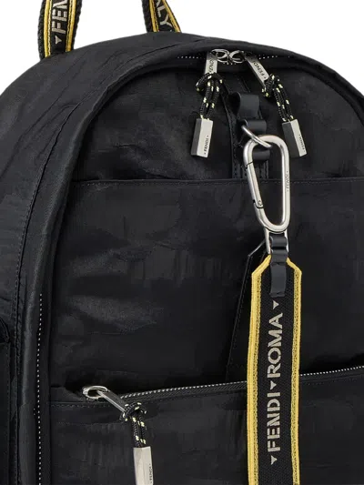 Fendi Climb Backpack In Technical Fabric In Black