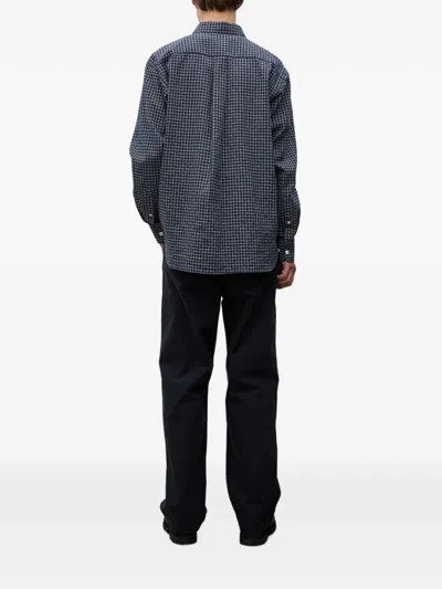 Norse Projects Espevik Oversized Check Shirt In Blue