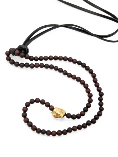Alysi Beaded Hammered-pendant Necklace In Multi