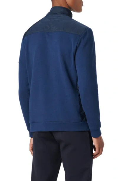 Bugatchi Quarter Zip Pullover In Blue