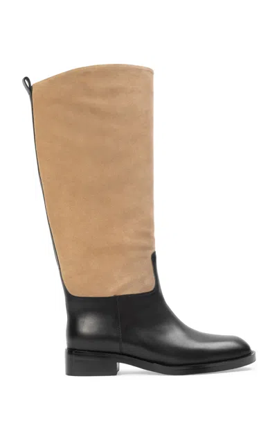 Black Suede Studio Pace 40 Boot In Black
