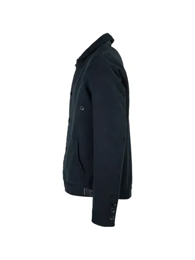Hannes Roether Buttoned Shirt Jacket In Black