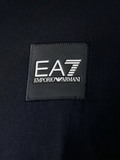 Ea7 Logo-patch T-shirt In Blue
