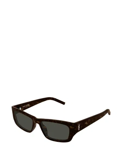 Saint Laurent Jazz Rectangle-frame Sunglasses In Multi