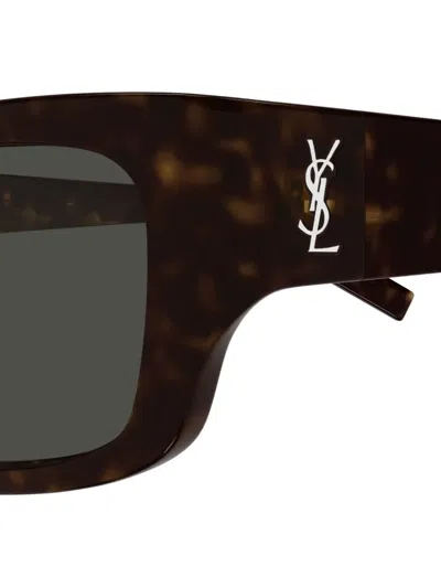 Saint Laurent Jazz Rectangle-frame Sunglasses In Multi