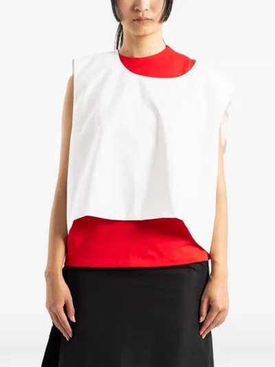 Lii Double-layer T-shirt In White