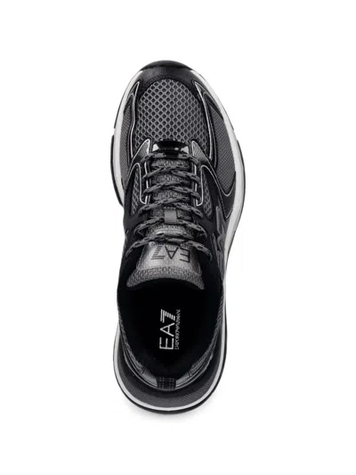 Ea7 Logo-patch Mesh Sneakers In Multi
