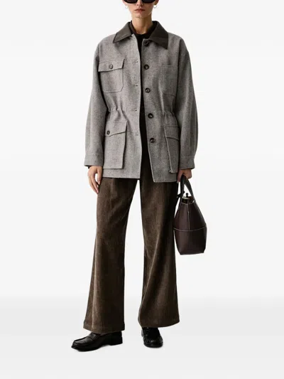 Eleh Button-fastening Single-breasted Coat In Gray