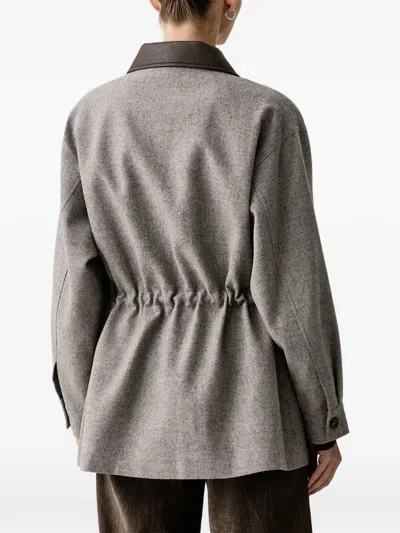 Eleh Button-fastening Single-breasted Coat In Gray