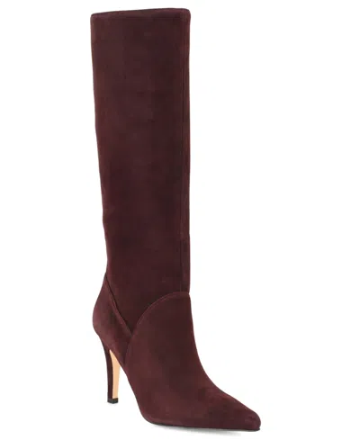 Nine West Korin Boot In Burgundy Suede