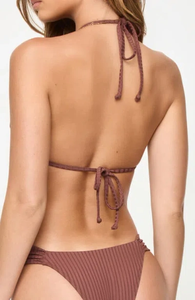 L*space Lspace Sofia Triangle Bikini Top In Brown