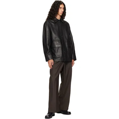 Arma Black Mavis Leather Jacket In Black