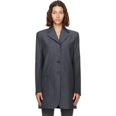 Jil Sander Tailored Wool Jacket In Gray